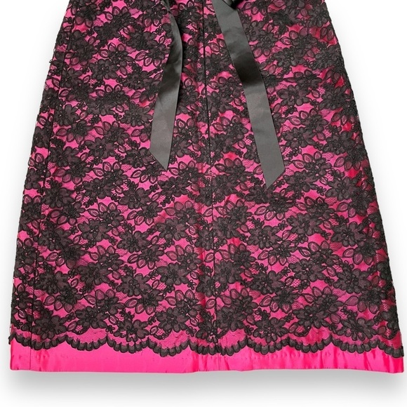 Cibeline Sariano Strapless Contrast Lace Mini Dress - Picture 6 of 7